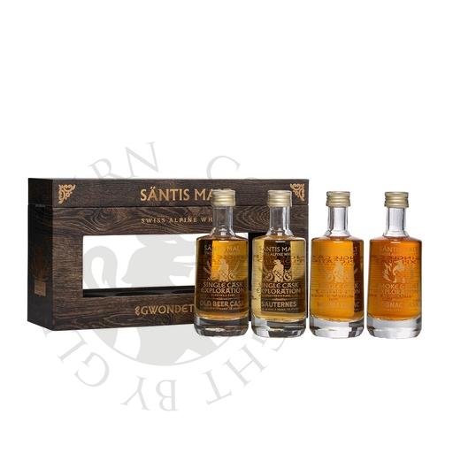 [sae285] Säntis Malt Gwondetröckli 2024 Single Cask Exploration Curiosity Set No.3 Swiss Alpine Whisky 4x10cl