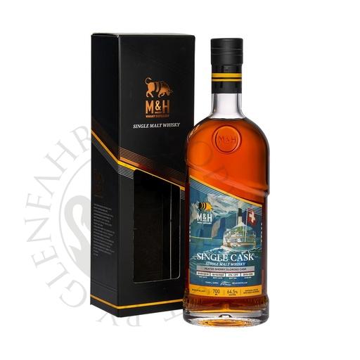[mho009-d20] M&H 2019 4y Cask#2019-1595 Peated Oloroso Sherry Cask Single Malt Tel Avivian Whisky 20cl DEGU