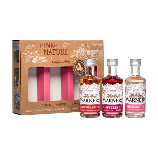 [gin390] Warner's Pink by Nature Gin Collection Miniature Set 3x5cl