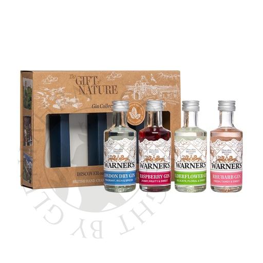 [gin391] Warner's Gift of Nature Gin Collection Miniature Set 4x5cl