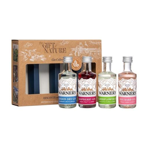 [gin391] Warner's Gift of Nature Gin Collection Miniature Set 4x5cl
