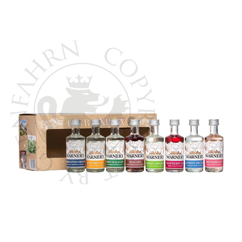 [gin392] Warner's Gin Rainbow Miniature Set 8x5cl