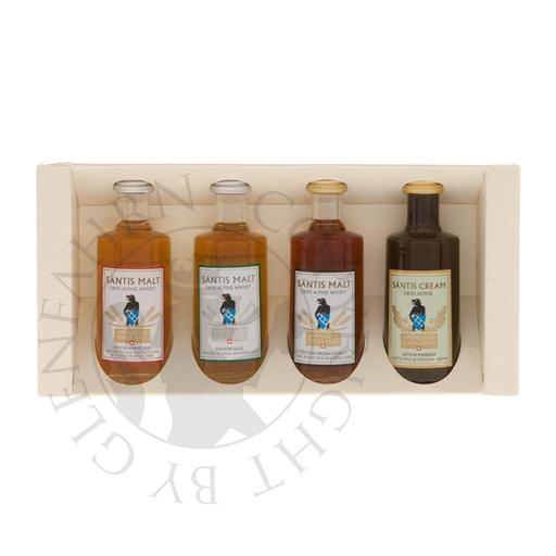 [sae153] Säntis Malt Miniature Set Edition Himmelberg, Sigel, Dreifaltigkeit, Marwees 4x4cl
