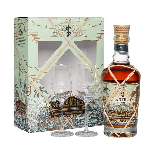 [rum0040a] Planteray Sealander Rum Geschenkpackung mit 2 Gläsern 70cl