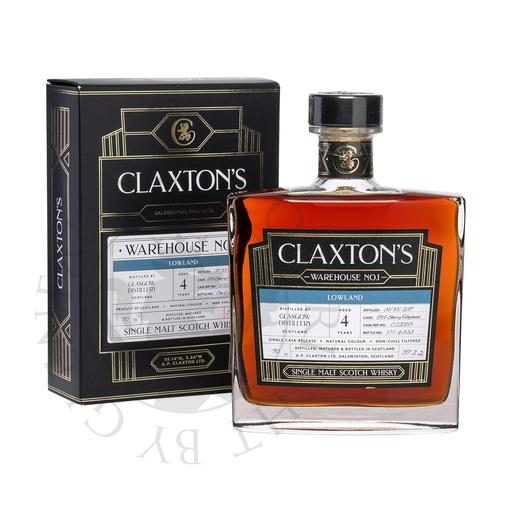 [cla134-d20] Glasgow 2017 4y Cask#C22055 Warehouse No.1 Claxton's Lowland Single Malt Scotch Whisky 20cl DEGU