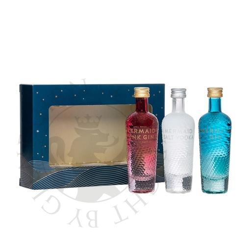 [gin395] Mermaid Miniature Set Isle of Wight Small Batch Spirits 3x5cl