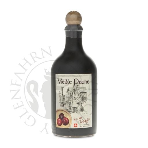 [obs201] Tröpfli Vieille Prune Steingut-Flasche 50cl